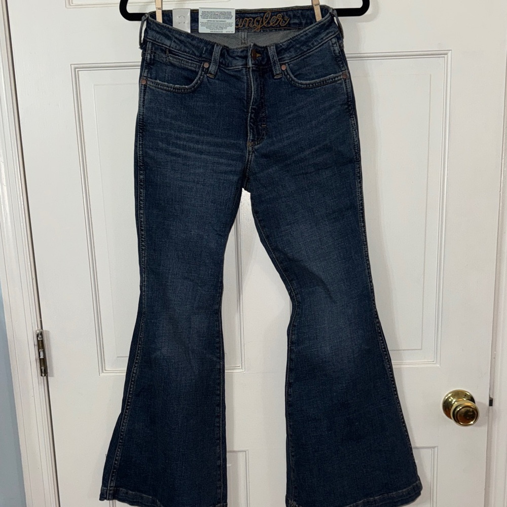 Wrangler Women's Dark Blue Flare Jeans